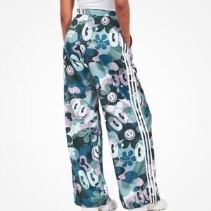 Adidas x Hattie Stewart Doodle Eyes Wide Leg Track Pant NEW L